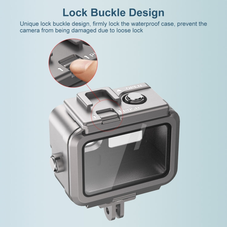 For GoPro HERO13 Black /12 Black /11 Black /10 Black /9 Black PULUZ 40m Waterproof Housing Aluminum Alloy Protective Case (Grey) by PULUZ