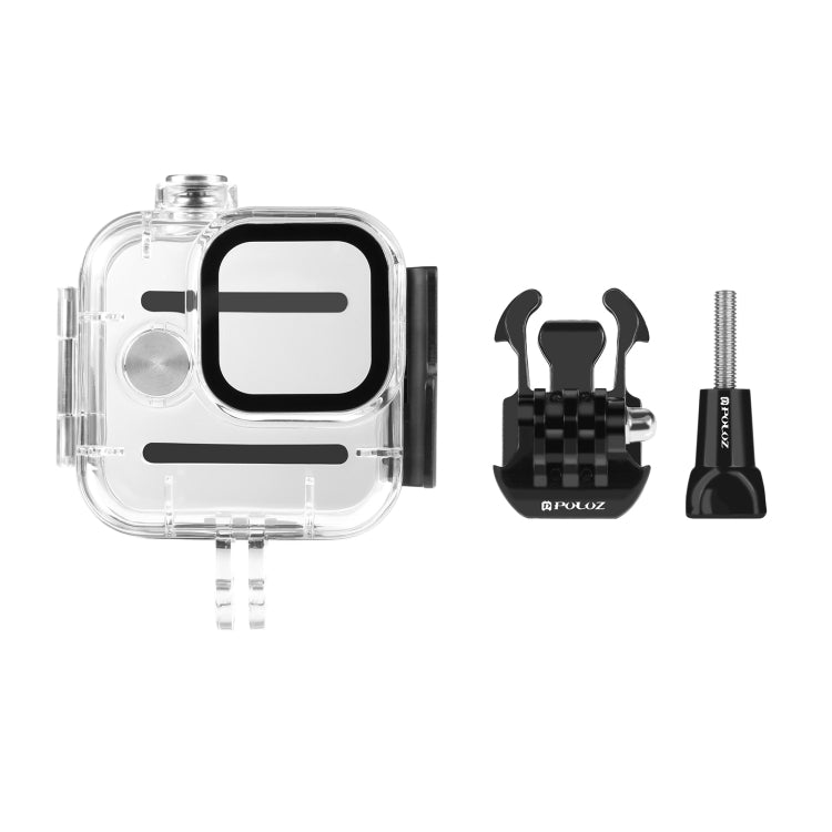 For GoPro Hero11 Black Mini PULUZ 40m Waterproof Housing Protective Case with Buckle Basic Mount & Screw (Transparent) by PULUZ