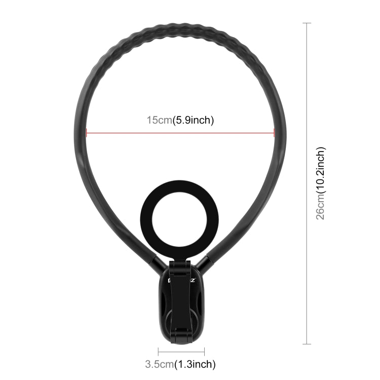 PULUZ Magnetic Collar Bracket POV View Mount with Phone Clamp for GoPro Action Cameras / Phones (Black) by PULUZ