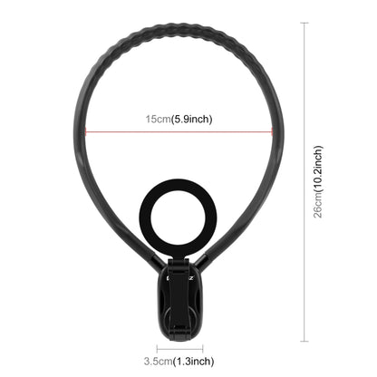 PULUZ Magnetic Collar Bracket POV View Mount with Phone Clamp for GoPro Action Cameras / Phones (Black) by PULUZ