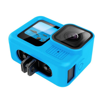 For GoPro HERO13 Black PULUZ Silicone Protective Case Cover with Wrist Strap & Lens Cover (Blue) by PULUZ