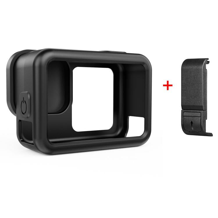 For GoPro HERO13 Black PULUZ Silicone Protective Case Side Interface Cover with Wrist Strap & Lens Cover (Black) by PULUZ
