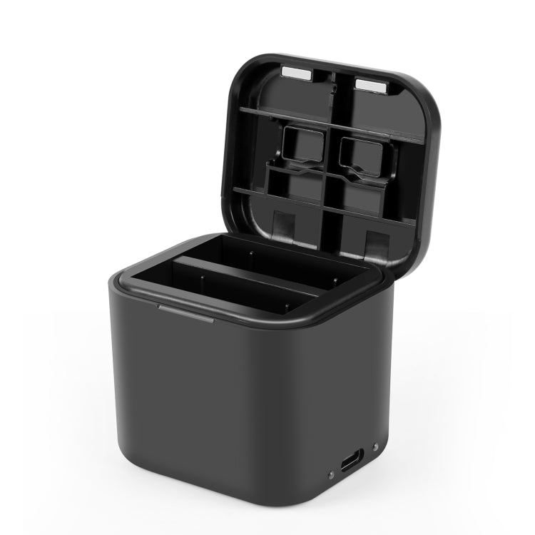 For Insta360 Ace Pro 2 / Pro 1 / Ace PULUZ Battery Charging Box Battery & Memory Card Storage Case (Black) by PULUZ