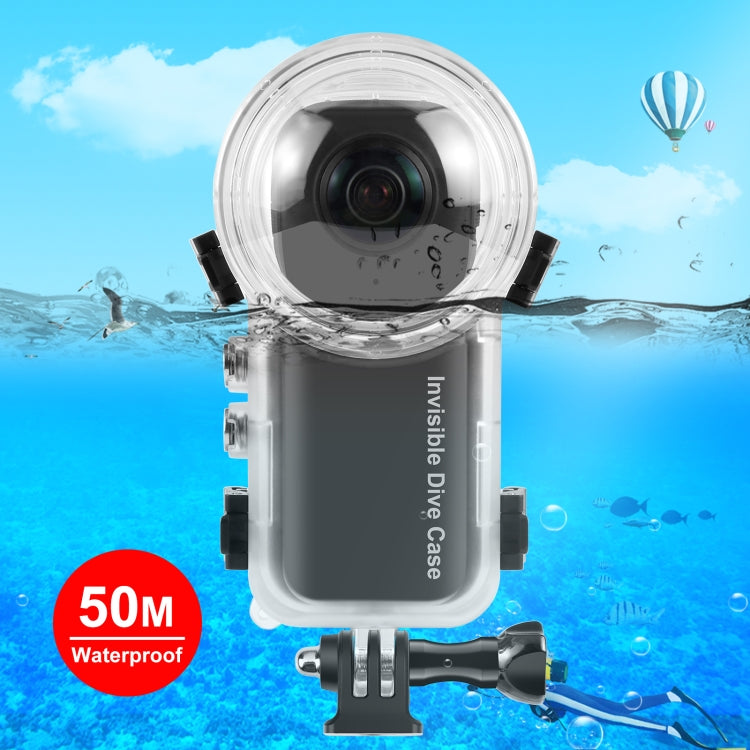 For Insta360 X4 PULUZ 50m Waterproof Sealed Diving Case (Transparent) by PULUZ