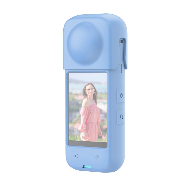 For Insta360 X4 PULUZ Full Body Dust-proof Silicone Protective Case (Blue) by PULUZ
