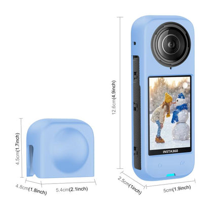 For Insta360 X4 PULUZ Full Body Dust-proof Silicone Protective Case (Blue) by PULUZ