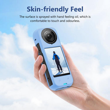 For Insta360 X4 PULUZ Full Body Dust-proof Silicone Protective Case (Blue) by PULUZ