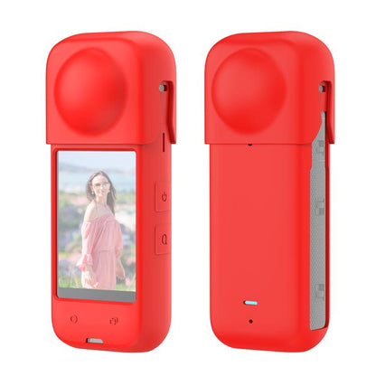 For Insta360 X4 PULUZ Full Body Dust-proof Silicone Protective Case (Red) by PULUZ