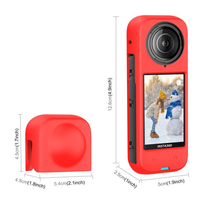 For Insta360 X4 PULUZ Full Body Dust-proof Silicone Protective Case (Red) by PULUZ