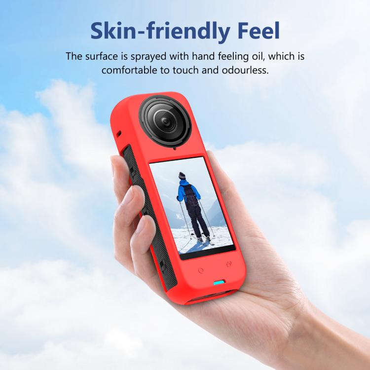 For Insta360 X4 PULUZ Full Body Dust-proof Silicone Protective Case (Red) by PULUZ