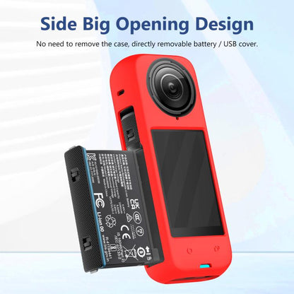 For Insta360 X4 PULUZ Full Body Dust-proof Silicone Protective Case (Red) by PULUZ