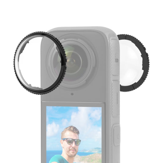For Insta360 X4 PULUZ Rotation Optical Glass Lens Guard Protective Cover (Transparent) by PULUZ