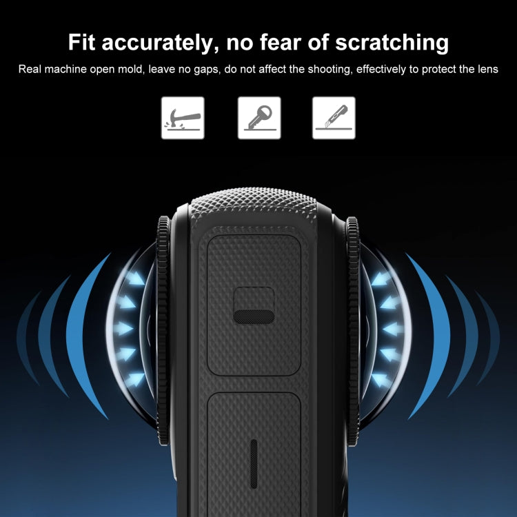 For Insta360 X4 PULUZ Rotation Optical Glass Lens Guard Protective Cover (Transparent) by PULUZ