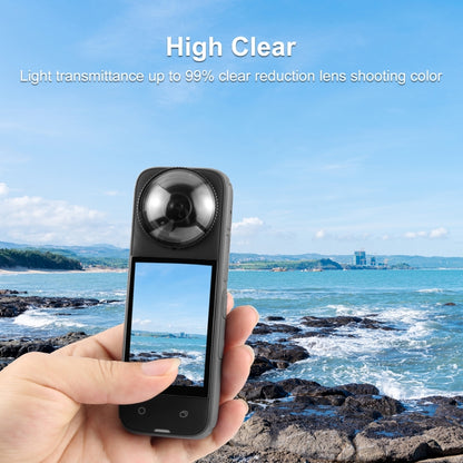 For Insta360 X4 PULUZ Rotation Optical Glass Lens Guard Protective Cover (Transparent) by PULUZ