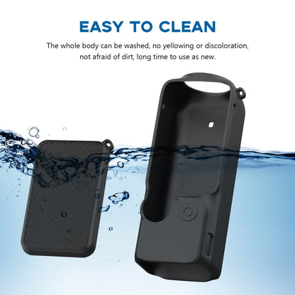 For DJI OSMO Pocket 3 PULUZ 2 in 1 Silicone Cover Case Set with Strap (Black) by PULUZ