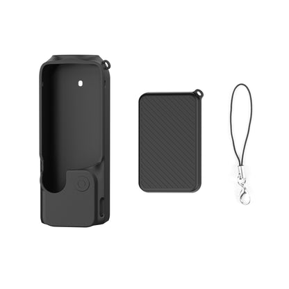 For DJI OSMO Pocket 3 PULUZ 2 in 1 Silicone Cover Case Set with Strap (Black) by PULUZ