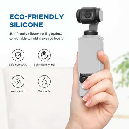 For DJI OSMO Pocket 3 PULUZ 2 in 1 Silicone Cover Case Set with Strap (Grey) by PULUZ