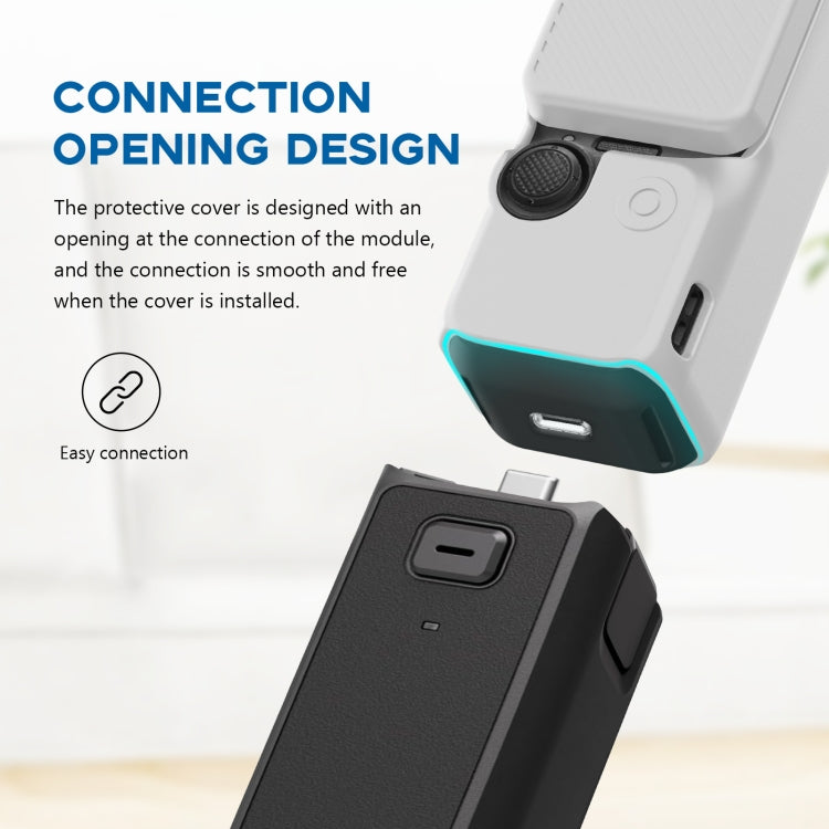 For DJI OSMO Pocket 3 PULUZ 2 in 1 Silicone Cover Case Set with Strap (Grey) by PULUZ