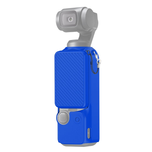 For DJI OSMO Pocket 3 PULUZ 2 in 1 Silicone Cover Case Set with Strap (Blue) by PULUZ