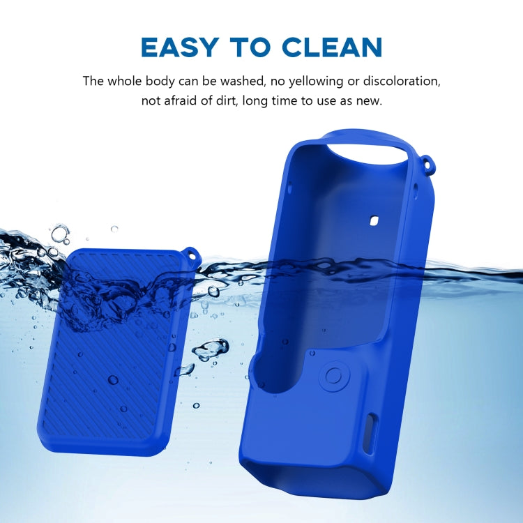 For DJI OSMO Pocket 3 PULUZ 2 in 1 Silicone Cover Case Set with Strap (Blue) by PULUZ