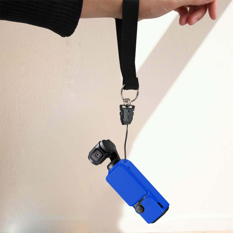 For DJI OSMO Pocket 3 PULUZ 2 in 1 Silicone Cover Case Set with Strap (Blue) by PULUZ