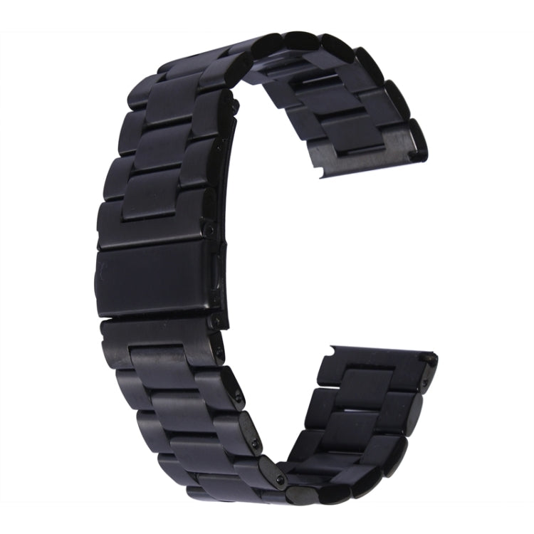 For Apple Watch 42mm Classic Buckle Steel Watch Band, Only Used in Conjunction with Connectors ( S-AW-3293 )(Black) by bashfashion