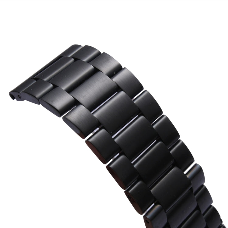 For Apple Watch 42mm Classic Buckle Steel Watch Band, Only Used in Conjunction with Connectors ( S-AW-3293 )(Black) by bashfashion
