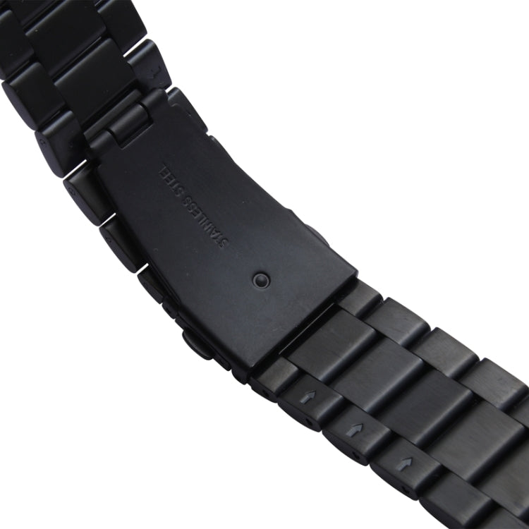 For Apple Watch 42mm Classic Buckle Steel Watch Band, Only Used in Conjunction with Connectors ( S-AW-3293 )(Black) by bashfashion