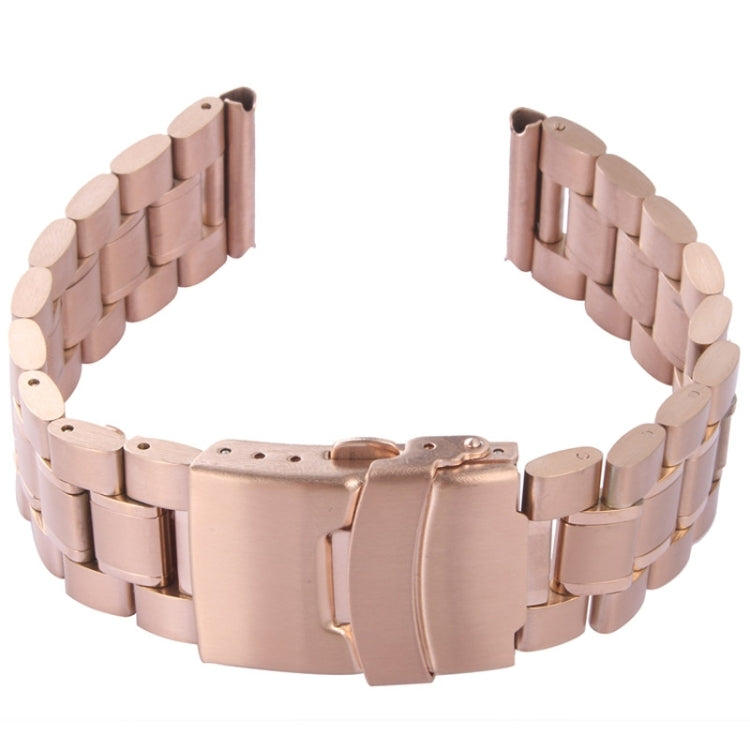 For Apple Watch 42mm Black Steel Watch Band, Only Used in Conjunction with Connectors (S-AW-0062)(Gold) by bashfashion