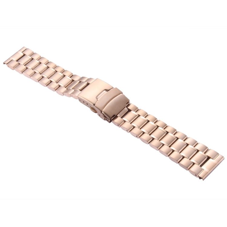 For Apple Watch 42mm Black Steel Watch Band, Only Used in Conjunction with Connectors (S-AW-0062)(Gold) by bashfashion