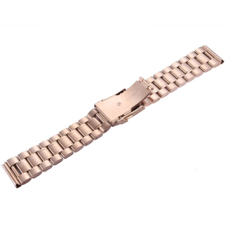For Apple Watch 42mm Black Steel Watch Band, Only Used in Conjunction with Connectors (S-AW-0062)(Gold) by bashfashion