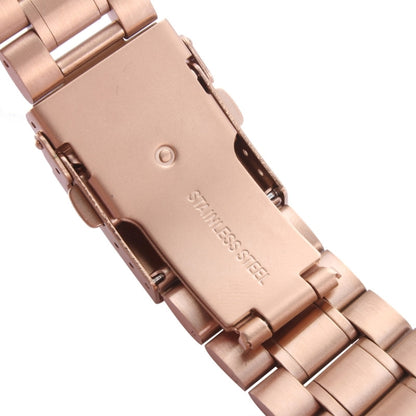 For Apple Watch 42mm Black Steel Watch Band, Only Used in Conjunction with Connectors (S-AW-0062)(Gold) by bashfashion