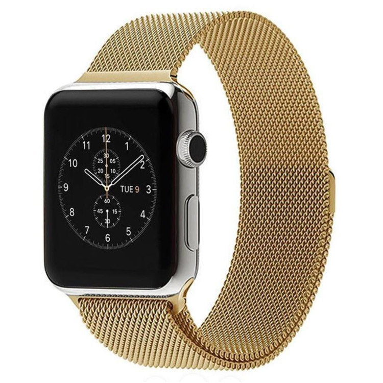 For Apple Watch 38mm Milanese Loop Magnetic Stainless Steel Watch Band(Gold) by bashfashion