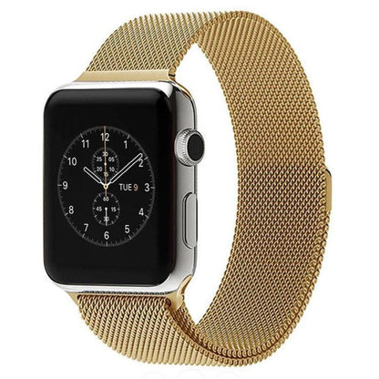For Apple Watch 38mm Milanese Loop Magnetic Stainless Steel Watch Band(Gold) by bashfashion