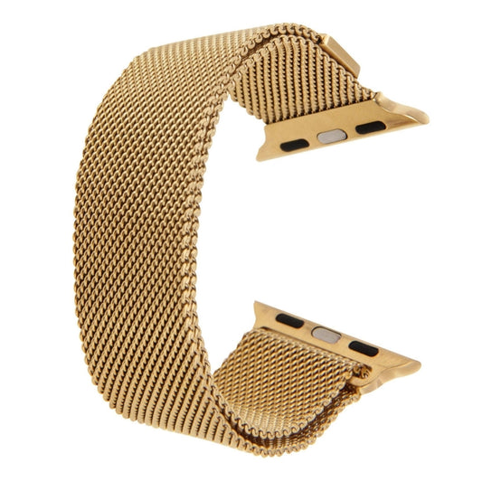 For Apple Watch 38mm Milanese Loop Magnetic Stainless Steel Watch Band(Gold) by bashfashion