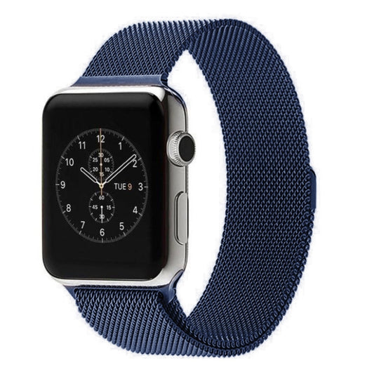 For Apple Watch 38mm Milanese Loop Magnetic Stainless Steel Watch Band(Blue) by bashfashion