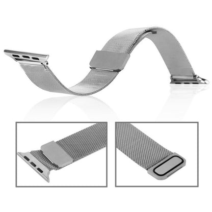 For Apple Watch 38mm Milanese Loop Magnetic Stainless Steel Watchband(Silver) by bashfashion