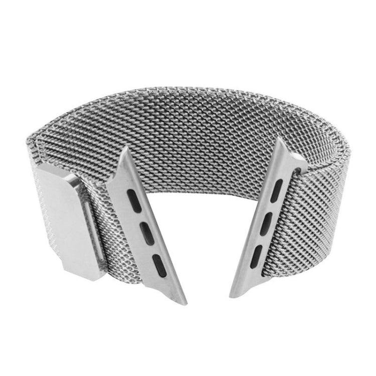For Apple Watch 38mm Milanese Loop Magnetic Stainless Steel Watchband(Silver) by bashfashion