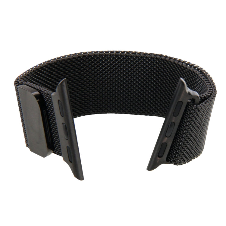 For Apple Watch 42mm Milanese Loop Magnetic Stainless Steel Watch Band(Black) by bashfashion