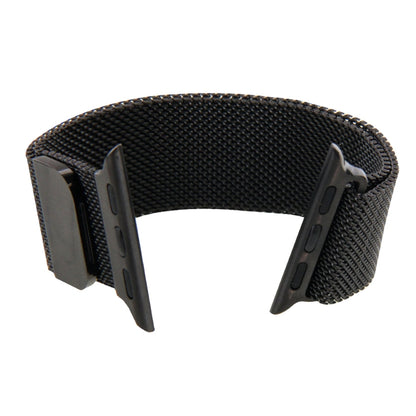 For Apple Watch 42mm Milanese Loop Magnetic Stainless Steel Watch Band(Black) by bashfashion