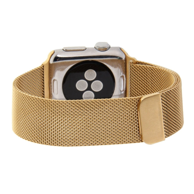For Apple Watch 42mm Milanese Loop Magnetic Stainless Steel Watch Band(Gold) by bashfashion