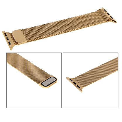 For Apple Watch 42mm Milanese Loop Magnetic Stainless Steel Watch Band(Gold) by bashfashion