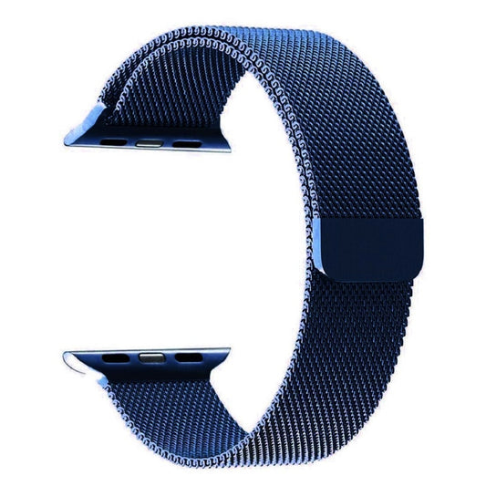 For Apple Watch 42mm Milanese Loop Magnetic Stainless Steel Watch Band(Blue) by bashfashion