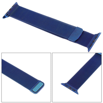 For Apple Watch 42mm Milanese Loop Magnetic Stainless Steel Watch Band(Blue) by bashfashion