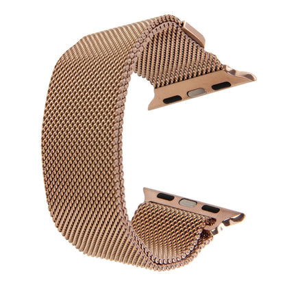 For Apple Watch 42mm Milanese Loop Magnetic Stainless Steel Watch Band(Rose Gold) by bashfashion