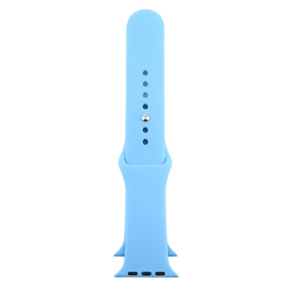 For Apple Watch Ultra 49mm & Watch Ultra 2 49mm / Series 9&8&7 45mm / SE 3&SE 2&6&SE&5&4 44mm / 3&2&1 42mm 3 in 1 Rubber Watch Band with Pin Buckle(Chrysanthemum Blue) by bashfashion