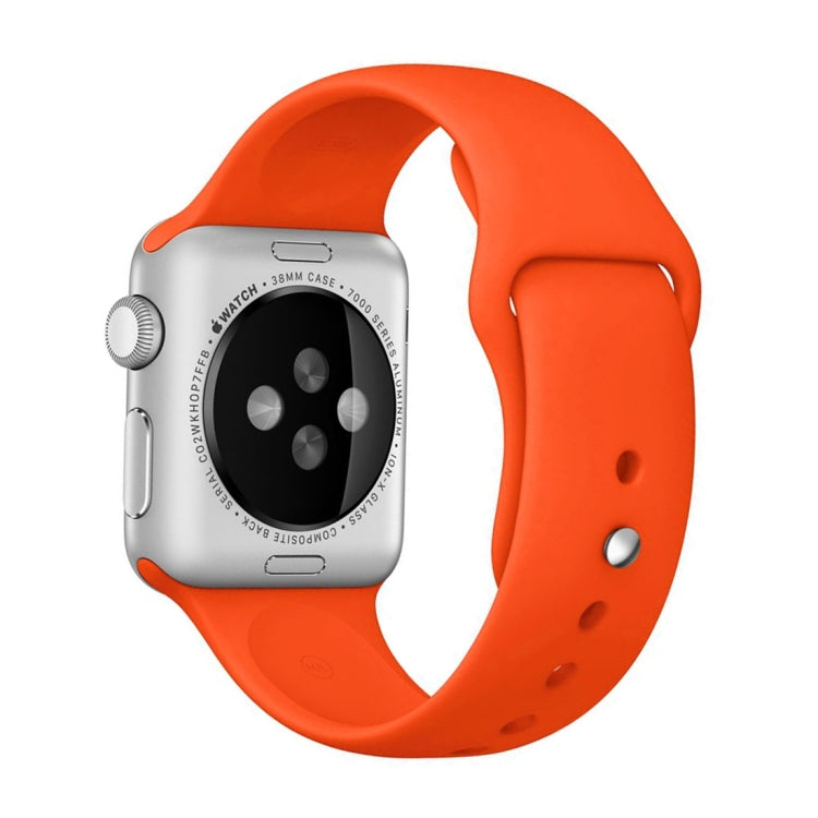 For Apple Watch Ultra 49mm & Watch Ultra 2 49mm / Series 9&8&7 45mm / SE 3&SE 2&6&SE&5&4 44mm / 3&2&1 42mm 3 in 1 Rubber Watch Band with Pin Buckle(Orange) by bashfashion