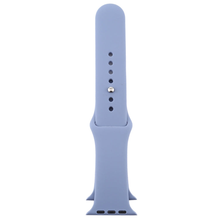 For Apple Watch Ultra 49mm & Watch Ultra 2 49mm / Series 9&8&7 45mm / SE 3&SE 2&6&SE&5&4 44mm / 3&2&1 42mm 3 in 1 Rubber Watch Band with Pin Buckle(Lavender Grey) by bashfashion