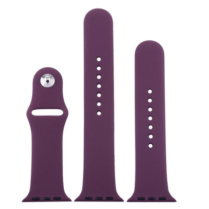 For Apple Watch Ultra 49mm & Watch Ultra 2 49mm / Series 9&8&7 45mm / SE 3&SE 2&6&SE&5&4 44mm / 3&2&1 42mm 3 in 1 Rubber Watch Band with Pin Buckle(Cherries) by bashfashion