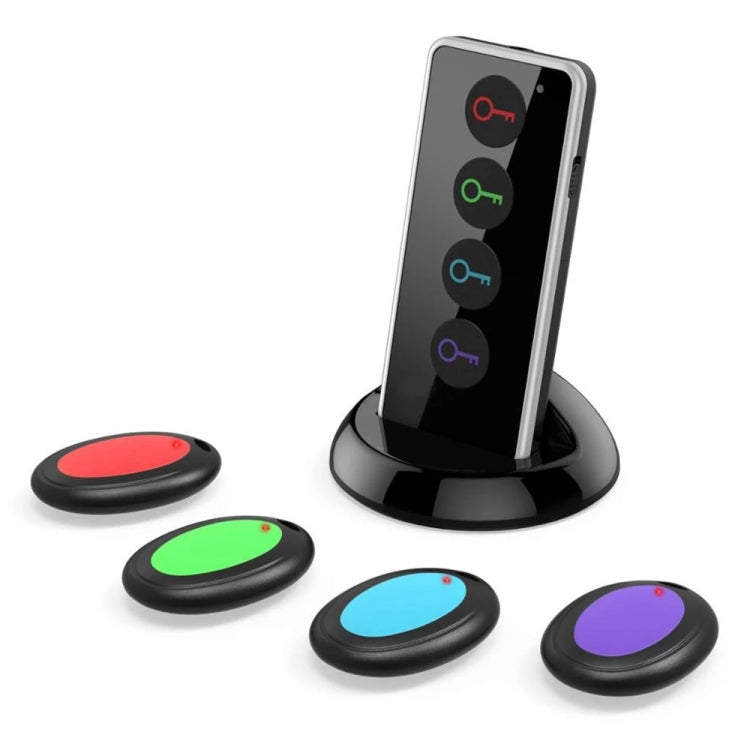 Smart Remote Wireless Key Finder with LED Flashlight, 1 RF Transmitter and 4 Receivers by bashfashion
